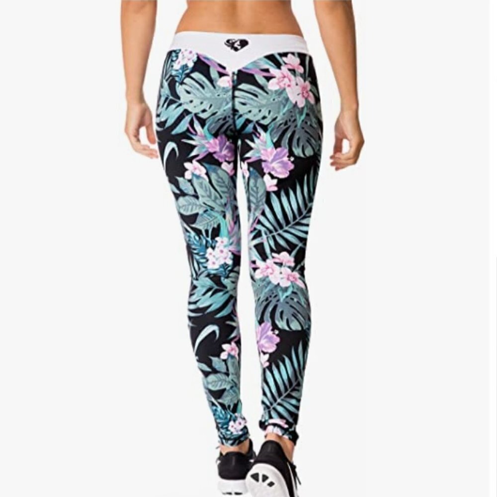 Women's Best Tropical Paradise Maximalist High Performance Leggings Size XS